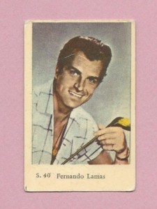 1957 Dutch Gum Card S #40 Fernando Lamas