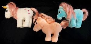 Vintage MLP G1 Hasbro Softies Bowtie Cherries Jubilee Moon Dancer Plush Lot (3) - Picture 1 of 2