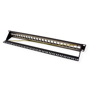 19"-Keystone-Modulträger, 24P., geschirmt, schwarz - Bild 1 von 3