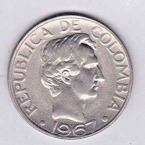 1967 20 CENTAVOS .~ COLOMBIA ~ YOU GRADE IT. - Picture 1 of 4