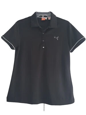 PUMA Golf 女式 L 码黑色 Polo 高尔夫衬衫 — 第 1/4 张图片