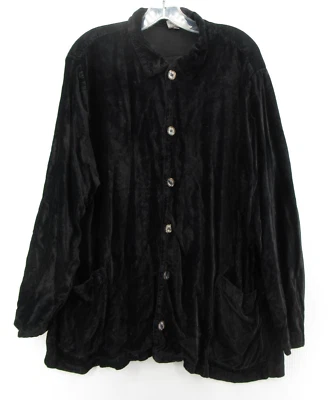 CP абажуры верхний женщин средний черный бархат рубашка уютный куртка Lagenlook блестящий винтажный * - Изображение 1 из 4