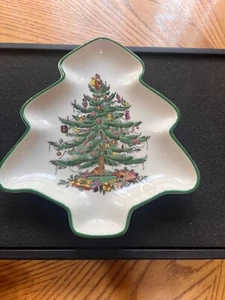 SPODE CHRISTMAS TREE COLLECTION CHRISTMAS TREE CANDY/NUSS/SCHMUCKSCHALE MIT GRIFF - Bild 1 von 5
