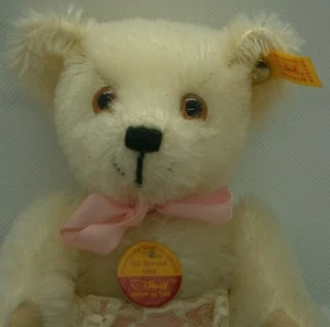 Historische STEIFF Miniaturen: Teddy / Teddybär US-SPECIAL 1984 (029288) weiss - Bild 1 von 3