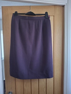 Jaeger Pure Wool Purple Pencil Lined Skirt, Size 14 *exc. cond.* - Image 1 of 4
