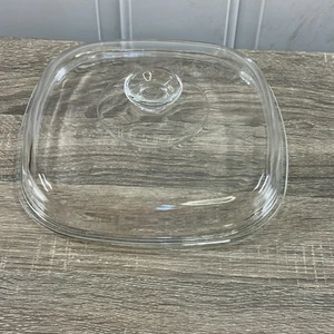 Vintage Corning Ware Pyrex A-12-C (53)Square Glass Domed Replacement Lid Clear - Picture 1 of 3