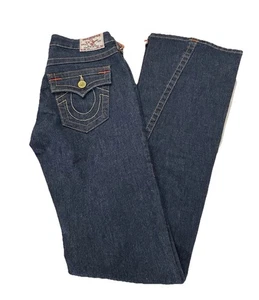 Vintage True Religion Joey Damenjeans 26 neu mit Etikett ausgestellt hergestellt in den USA Y2K neu aus altem Lagerbestand - Bild 1 von 21