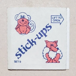 1970s Stick-Ups Set 9 VINTAGE CRACKER JACK PRIZES Z-1386 - Picture 1 of 2