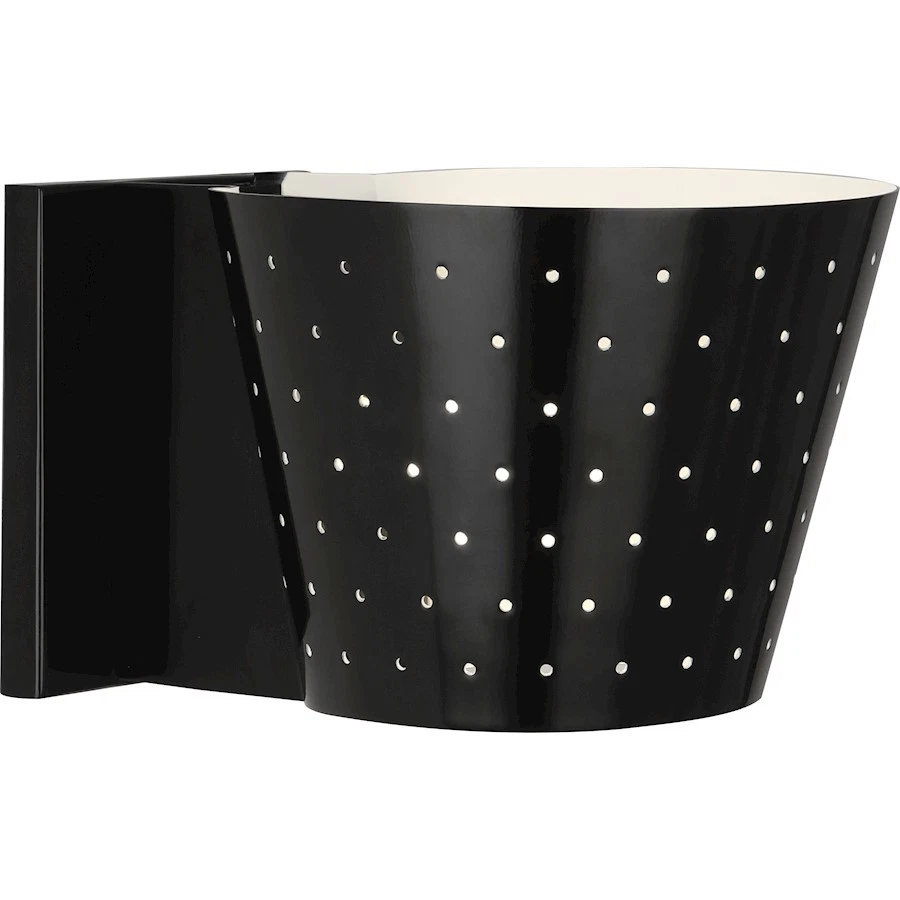 Arandela de parede Robert Abbey Pierce 1 luz, brilho preto - B982 - Imagem 1 de 1