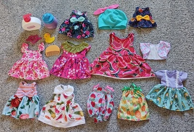 Baby Alive Doll Clothes And Accessories Lot Of 17 Beautiful Dresses Gently Used  - Image 1 of 4