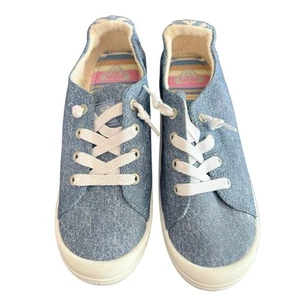 Roxy Bayshore Plus LX Lace-Up Women’s Sneakers Blue Denim Size US 8 Casual Shoes - Picture 1 of 9