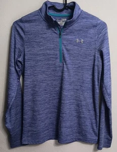 Under Armour Youth XL Jacket Royal Blue HeatGear Loose 1/4 Zip Athletic Pullover - Picture 1 of 12
