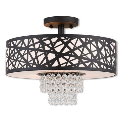 Livex Lighting 40663-07 Allendale Semi-Flush Mount Bronze - Image 1 of 4