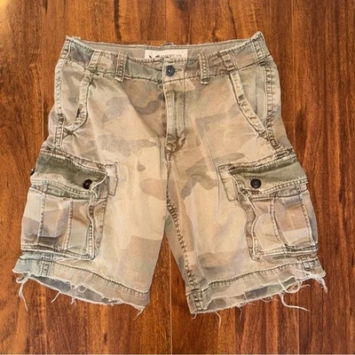 Pantalones Cortos Carga American Eagle Para Hombre Camuflados Talla 30 Largo Clásico Envejecido Y2K Foto 1 de 4