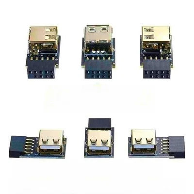 USB 2.0 9Pin Interface Front Panel Header Adapter USB2.0 Extender Card Converter - Image 1 of 4