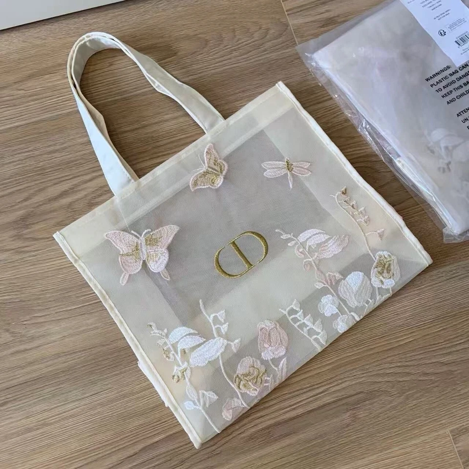 GWP DIOR BEAUTE BUTTERFLY EMBROIDED TOTE - Image 1 of 1