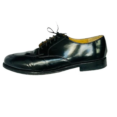 Cole Haan, Black Patent Leather Split Toe Stitched Oxfords Men's 9.5 EE COO588 - Image 1 of 4