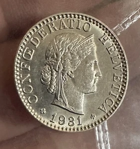 Suiza 20 Rappen 1931, hermoso UNC - Imagen 1 de 2