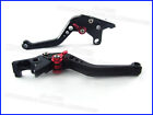 Honda VFR800 (02-17), leviers courts CNC noir/rouge régleurs, F18/V00