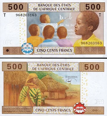 Central African States CONGO Rep. 500 Francs, 2002, UNC, P-106Td - Image 1 of 3