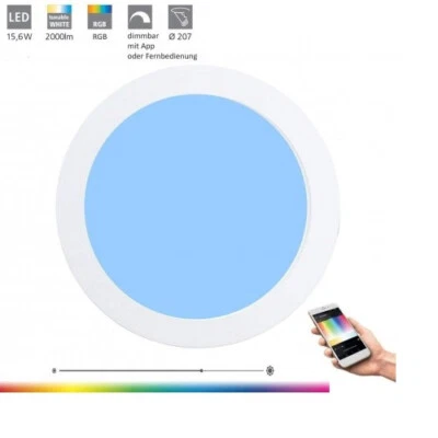 EGLO Connect FUEVA-C LED RGB smart 225mm rund 18W weiß App EEK: F (Spektrum A-G) - Bild 1 von 4