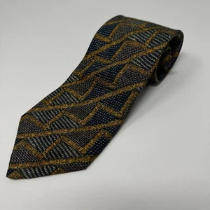 Ermenegildo Zegna Multicolor Geometric Triangle Silk Italy Tie 59”L 3 3/4”W - Picture 1 of 8