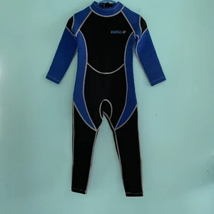 HISEA Kids Protection Colorblock Neoprene Scuba Diving Wetsuit 4 Blue Snorkeling - Picture 1 of 12