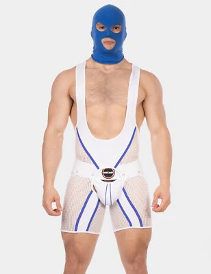 barcode Berlin - Face Maske TASE blau unisex 92478/800 gay sexy BRANDNEU - Bild 1 von 4