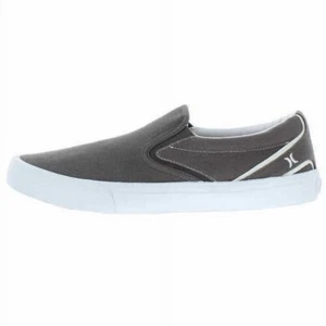 *NIB* Hurley Mens Arlo Slip On Casual Canvas Sneakers (Gray/White, US 12) - Picture 1 of 4