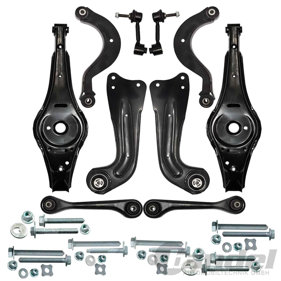 JUEGO REPARACIÓN BRAZO TRANSVERSAL + TORNILLOS TRASERO EJE TRASERO COMPLETO para VW GOLF 5 6 - Imagen 1 de 4