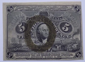5 Cents Second Issue Fractional Currency Fr 1232 NICE! - Picture 1 of 2