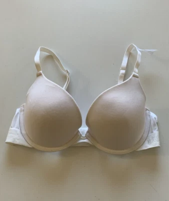 Sujetador push-up DKNY para mujer talla 34B clásico blanco algodón elevación personalizada DK4013 blanco Foto 1 de 4