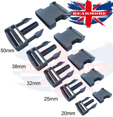 BEARMORE LTD Plastic Buckle Quick Release Buckles Adjustable Webbing 20mm 25mm 32mm 38mm 50mm