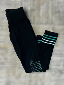 Justice Black Ankle Leggings Girl’s Size 8 Pants Stripes - Picture 1 of 5