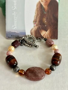 Carolyn Pollack Knebelarmband aus Sterlingsilber Multi Edelsteine - Bild 1 von 9