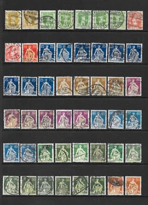 SUIZA - EMISIÓN HELVETIA 1907 a 1925 - stock usado cv $63,50 - Imagen 1 de 2