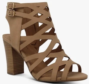 MacroRepublic Casablanca Women’s Open Toe Strappy Chunky Sandals Size 8- Sand - Picture 1 of 7