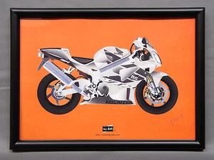 [illustration] HONDA VTR1000 SP-1 illustration with frame Japan TSR VTR - Picture 1 of 1