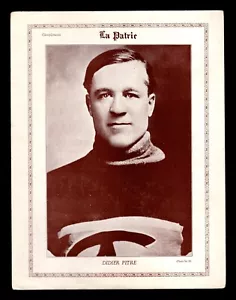 1927 La Patrie Hockey Insert Card #18 of Montreal Canadiens DIDIER PITRE - Bild 1 von 2