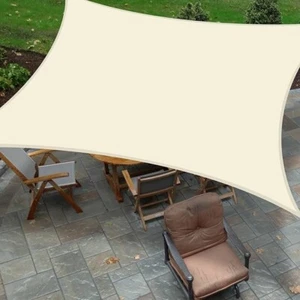 Parasol de jardín vela toldo UV protector solar patio toldo cubierta rectangular 2,4x2M CR - Imagen 1 de 2