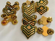 Canadian Armed Forces DEU Dress Rank Insignia / Chevron Collar Dog / Lapel Pin