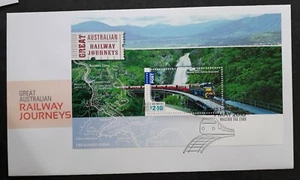 2010 Australia Railway Journeys FDC ties $2.10 stamp cd Railton TAS - Picture 1 of 2