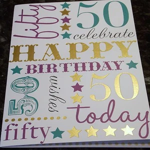 50th Birthday Card by Premier Publishing. - Picture 1 of 3