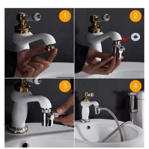 3 -Wege -Waschbecken -Tap -Mixer -Wasserhahn -Diverter für Bad -Ventil X9P4 - Picture 1 of 11