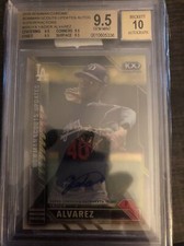 2016 Bowman Chrome scouts update superfractor 1/1 Yadier Alvarez BGS 9.5 10 Auto
