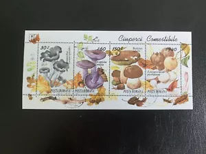 ROMANIA ROMANA 1994 USED MINISHEET EDIBLE MUSHROOMS - Picture 1 of 1