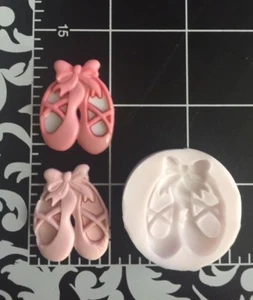 Ballet Shoes silicone mold for Fondant-polymer clay-resi-hadcrafts-handmade-wax - Picture 1 of 3