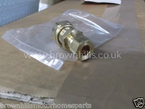 GAS BRASS REDUCING COUPLING 10mm C x 8mm G804 - Picture 1 of 2