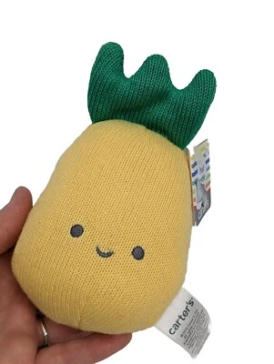 NWT Carter's Pineapple Fruit Plush Baby Rattle Infant Toy Lovey Stuffed New 6" - Image 1 of 4