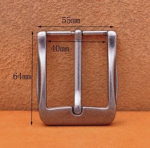 40 mm Antiguo Plata Informal Hombre Pin Cintura Cuero Pintura Una Punta Clips Hebilla de Cinturón - Imagen 1 de 11